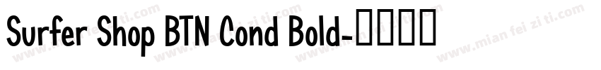 Surfer Shop BTN Cond Bold字体转换